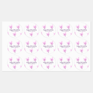 Pink mauve floral 15th birthday quinceanera name d