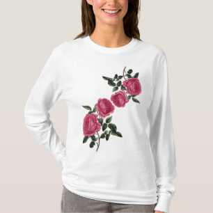Pink Mauve Roses Long Sleeve T-Shirt