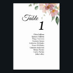 Pink Mauve Vintage Floral Table Number Sign Guests<br><div class="desc">This pink and mauve vintage floral table number sign with guests provides a classic antique garden vibe for any spring or summer wedding reception or event. The shades of pink, including dusty rose and blush, combined with the classy calligraphy, brings an elegant and formal feel to the design while the...</div>