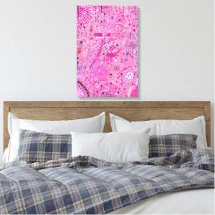 Pink Maximalist Abstract: Raspberry Sundae Canvas Print