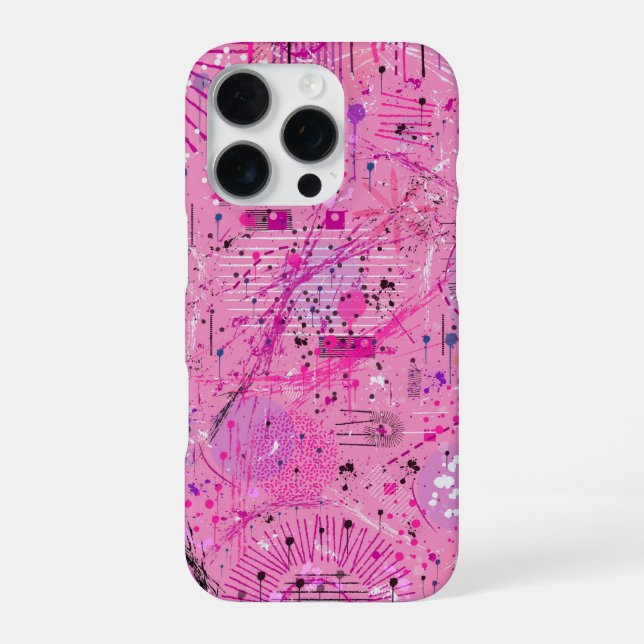 Pink Maximalist Abstract: Raspberry Sundae iPhone Case (Back)