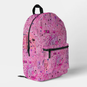 Pink Maximalist Abstract: Raspberry Sundae Printed Backpack