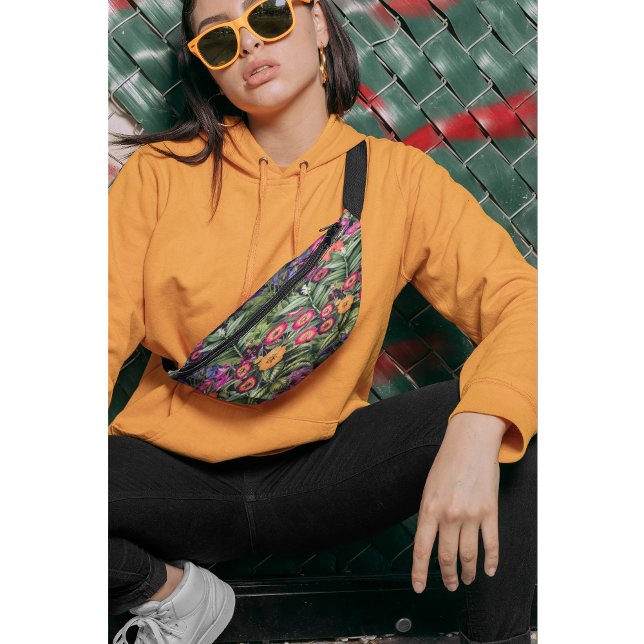 Pink Meadow Floral Fanny Pack (Creator Uploaded)