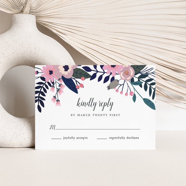 Pink Meadow | Floral RSVP Card (Creator Uploaded)