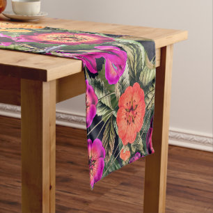 Pink Meadow Floral Short Table Runner
