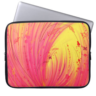 Pink Meadow Laptop Sleeve