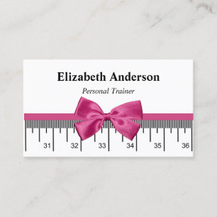 Pink Measuring Tape Trainer Business Card