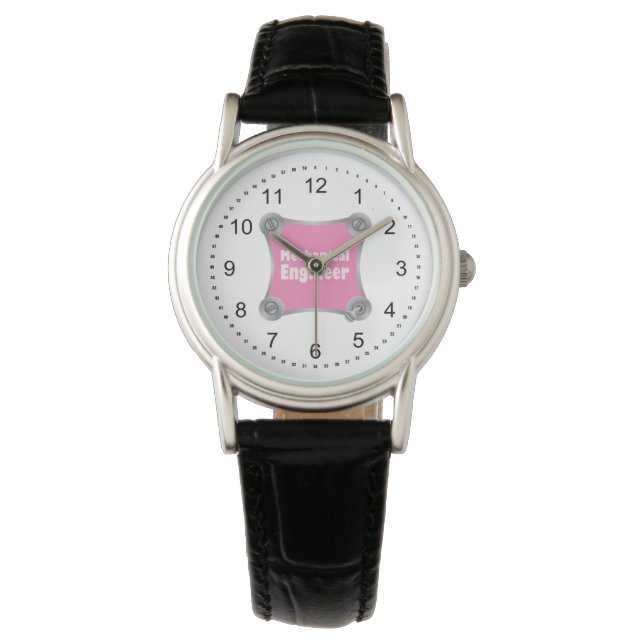 Pink Mechanical Engineer Watch (Front)