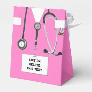 Pink Medical School Graduation Favour Box