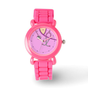 Pink Medical Scrubs Watch
