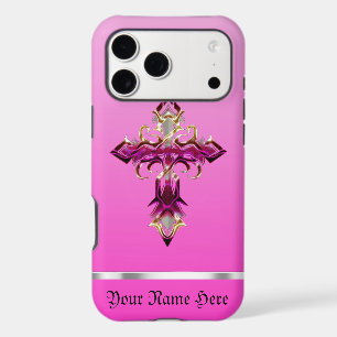 Pink Medieval Cross iPhone XS Max Case