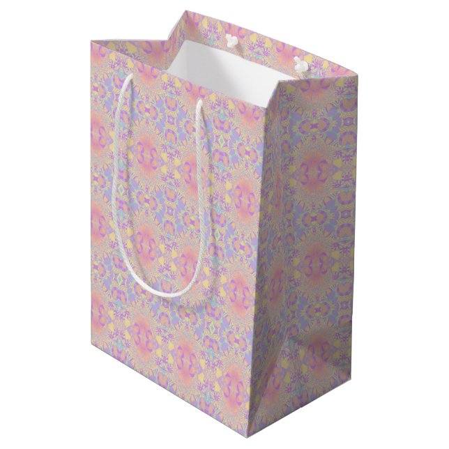 pink medium gift bag (Back Angled)