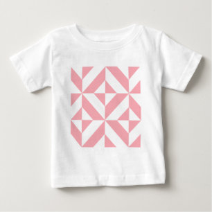 Pink Melon Geometric Deco Cube Pattern Baby T-Shirt