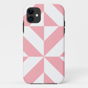 Pink Melon Geometric Deco Cube Pattern iPhone 11 Case
