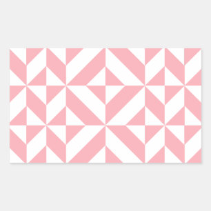 Pink Melon Geometric Deco Cube Pattern Sticker