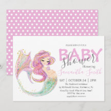 Pink MERMAID BABY SHOWER Under the sea 