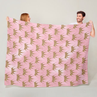 Pink Mermaid Glitter Fleece Blanket