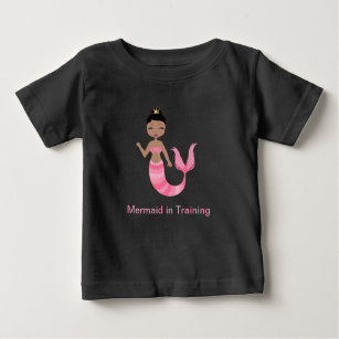 Pink Mermaid in Training Baby T-Shirt