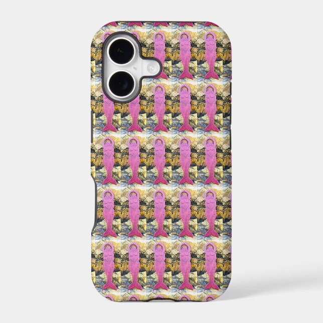 pink mermaid pattern case (Back)