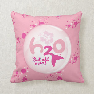 Pink Mermaid Pattern Throw Pillow