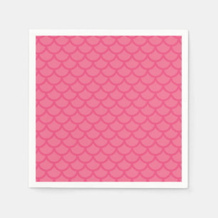 Pink Mermaid Scales birthday Party Napkin