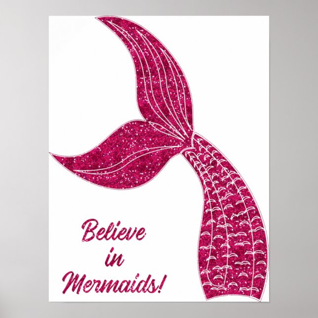 Pink Mermaid Tail  Poster (Front)