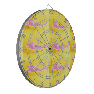 pink mermaids swimming dartboard