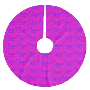 pink mermaids tree skirt