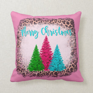 Pink Merry Christmas Home Decor Throw Pillow