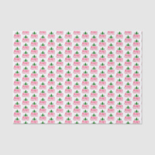 Pink Merry Christmas Tissue Paper