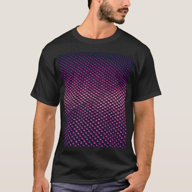 Pink metallic futuristic abstract background. T-Shirt (Front)