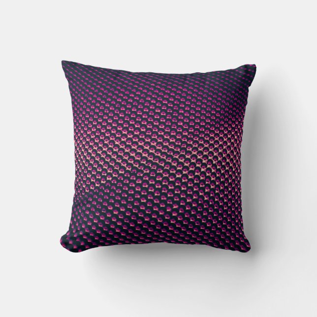 Pink metallic futuristic abstract background. throw pillow (Front)