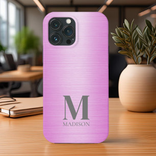 Pink Metallic Personalized iPhone 13 Pro Max Case