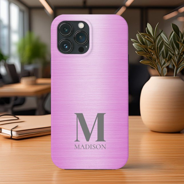 Pink Metallic Personalized Case-Mate iPhone Case (Creator Uploaded)