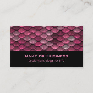Pink Metallic Scales Texture Business Card
