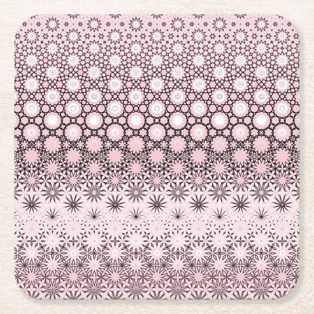 Pink Metamorphosis Design Square Paper Coaster (Front)