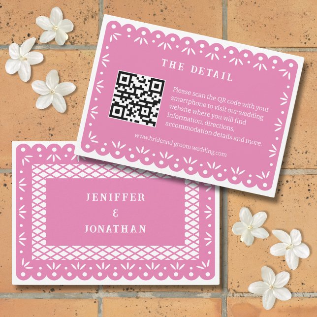 PINK MEXICAN PAPEL PICADO ENCLOUSURE CARD (Creator Uploaded)