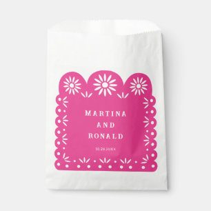 PINK MEXICAN PAPEL PICADO FAVOUR BAG
