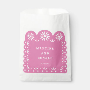 PINK MEXICAN PAPEL PICADO FAVOUR BAG