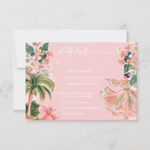 Pink Mexico Destination  RSVP Card