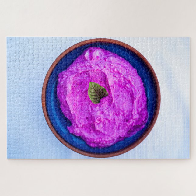 Pink Meze Plate Jigsaw Puzzle (Horizontal)