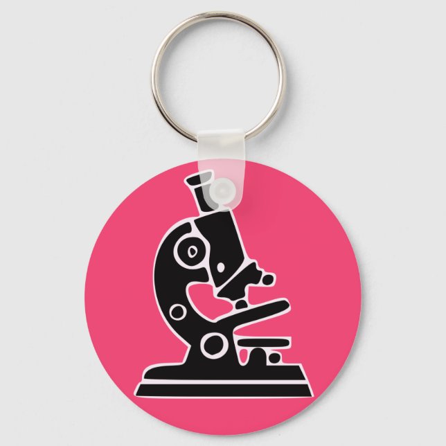 Pink Microscope Keychain (Front)