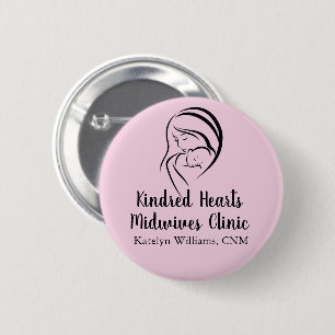 Pink Midwife Services Mom & Baby Birth Centre 2 Inch Round Button