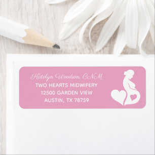 Pink Midwoman Doula ou OBGYN Adresse de retour