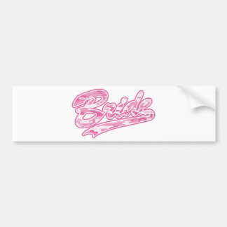 Pink Military Bride Camouflage Bumper Sticker