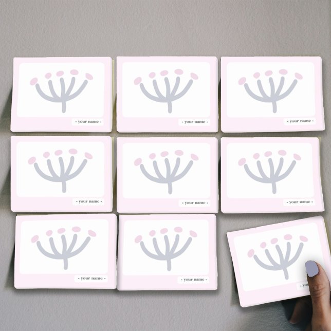 Pink Mimosa Florals Customize Stationery Post-it Notes (Creator Uploaded)