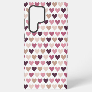Pink Mini Hearts and Plum Romantic Love Motif Samsung Galaxy Case