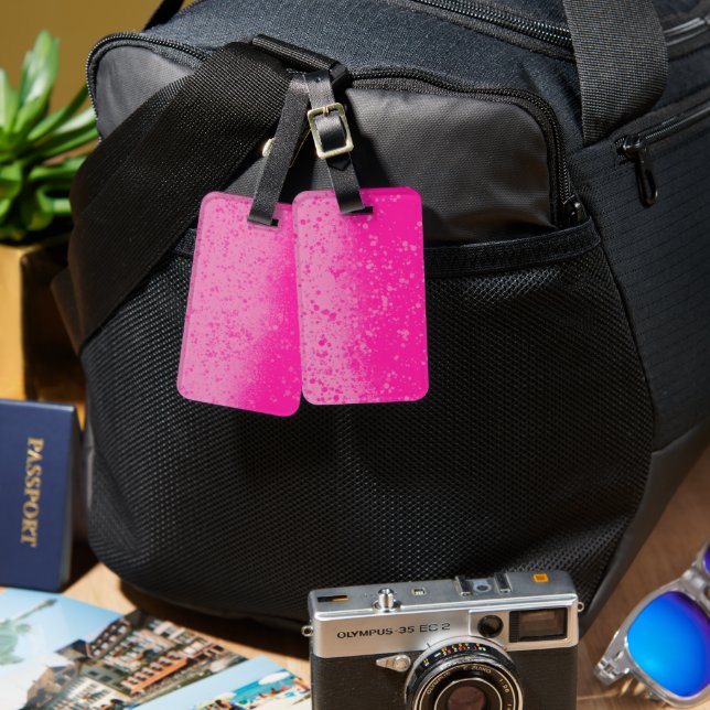 Pink Minimalism  Luggage Tag (Front & Back)