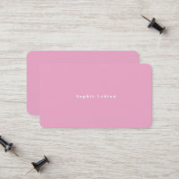 Pink minimalist contact card for a woman