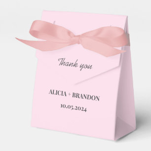 Pink Minimalist Elegant Modern Wedding Favor Box